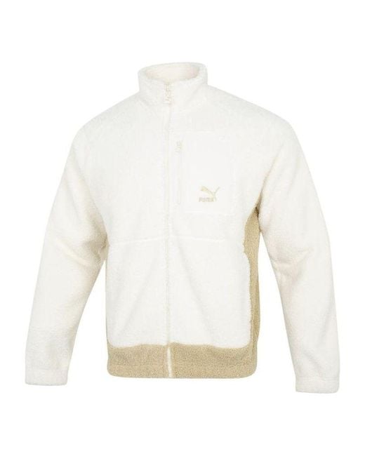 PUMA White Das Cc Stand Collar Jacket for men