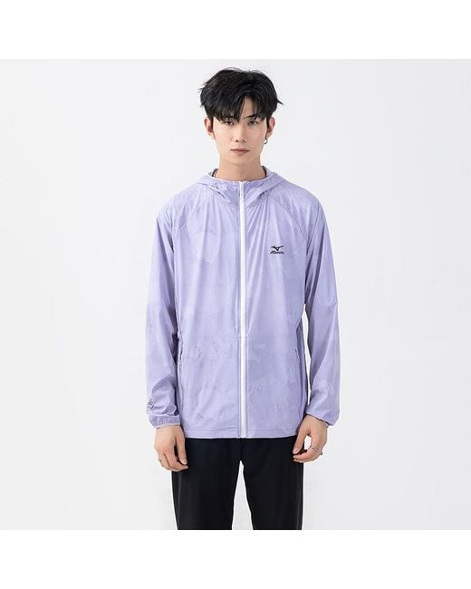 Mizuno Purple Upf50+Logo Outdoor Jacket for men