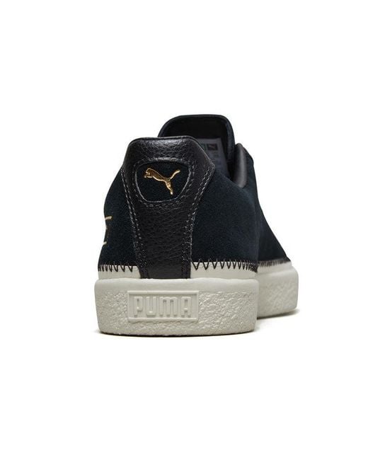 PUMA Black Suede Trim Retro Low Tops Casual Skateboarding Shoes for men