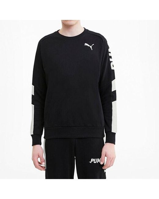PUMA Black Modern Sports Crew Round Neck Pullover for men
