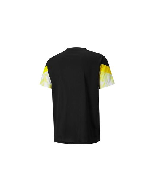 PUMA Black Colorblock Round Neck T-Shirt for men