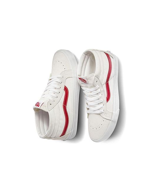Vans White Sk8-Mid Stylish Lightweight Mid-Top Casual Skate Shoes for men
