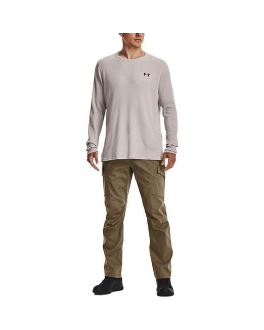 Under Armour Gray Waffle Max Crew 'Light' for men