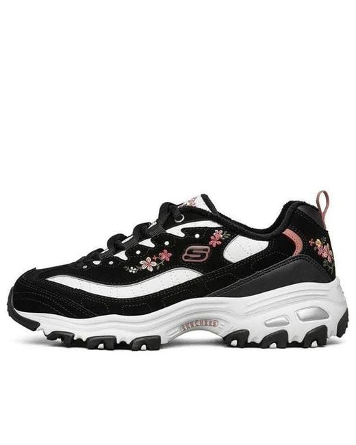 Skechers Black (Wmns) D'Lites 1.0 Floral'