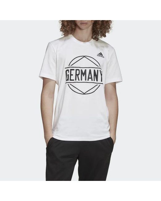 Adidas White Germany Printing Soccer/Football Sports for men