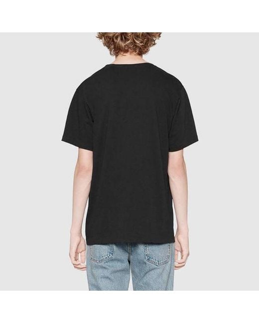 Gucci Black Off- Cotton Oversize With Interlocking G