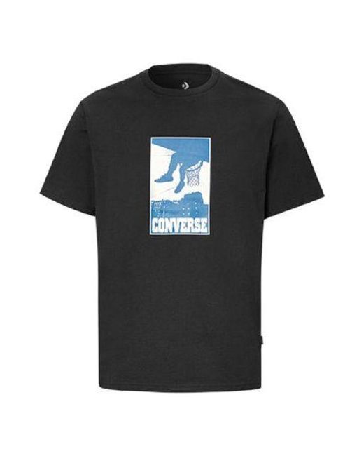 Converse Black All Star Printing Sports Short Sleeve for men