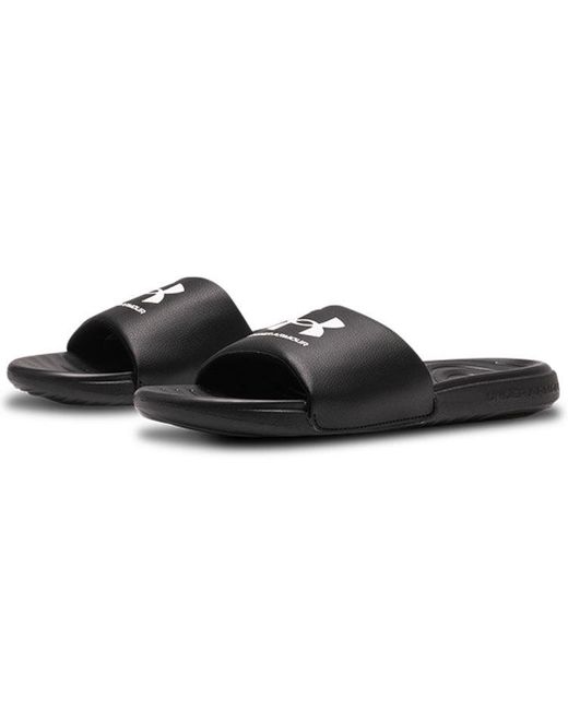 Under Armour Black Ansa Fixed Slide for men
