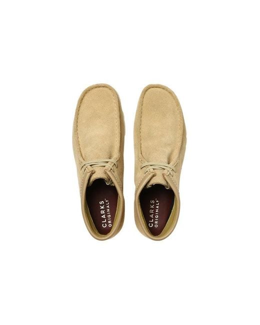 Clarks Natural Wallabee Boots Gtx Suede 'Maple' for men