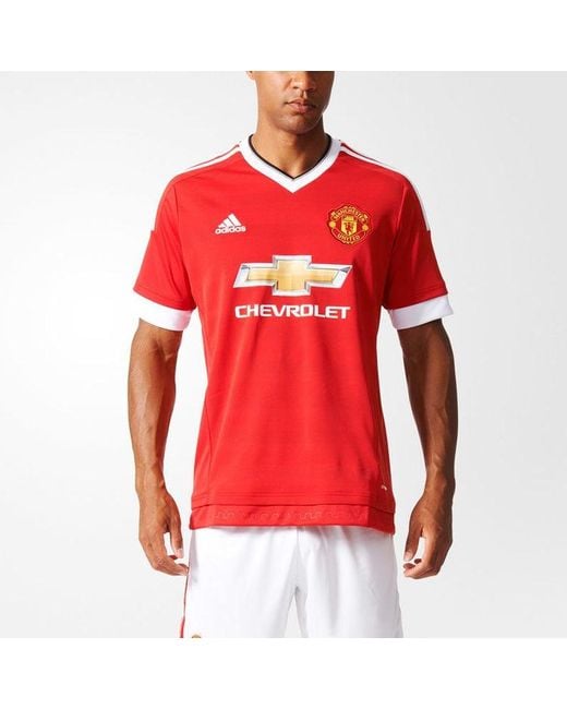 Adidas Red Manchester United 15/16 Home Jersey for men