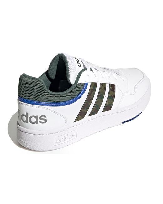 Adidas White Hoops 3.0 Sportswear Shoes Oxide' for men