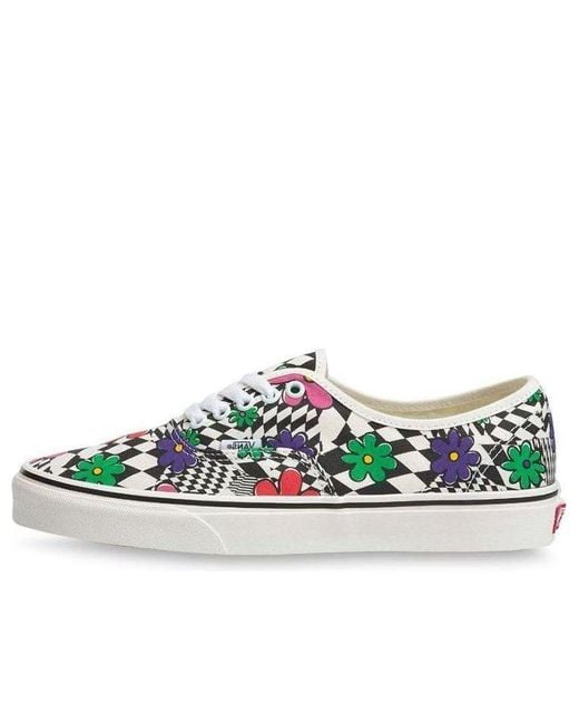 Vans Blue Authentic 'Floral Checkerboard' for men