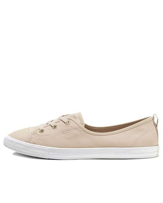 Converse Chuck Taylor All Star Ballet Lace Slip in Brown | Lyst