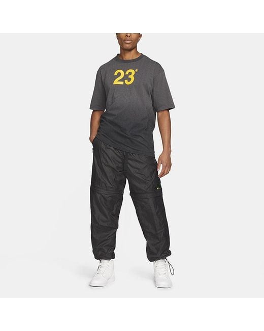 Nike Gray 23 Engineered Convertible 2-In-1 Removable Checkered Sports Trousers For for men