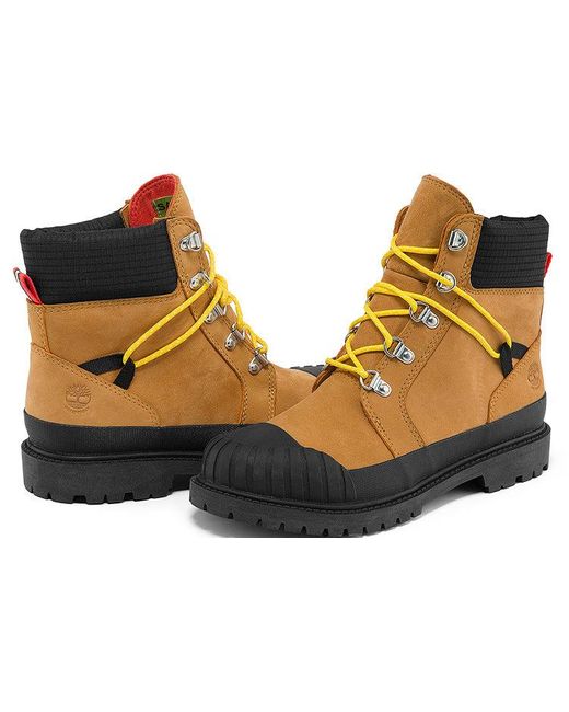 Timberland Black (Wmns) Heritage Rubber Toe 6 Inch Hiking Boot 'Wheat'