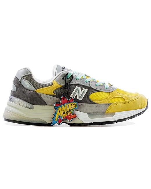 New Balance Yellow Amoeba Music X Nice Kicks X 992 Made for men