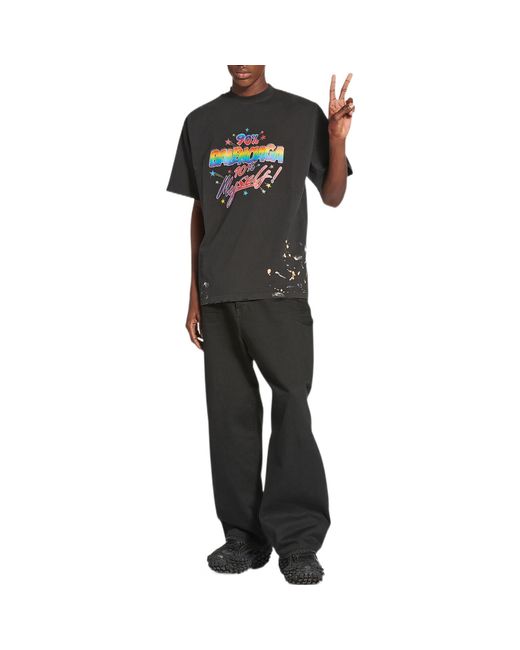 Balenciaga Black 90/10 T-Shirt Large Fit for men
