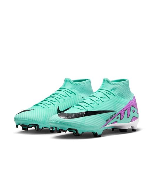 Nike Green Mercurial Superfly 9 Academy Multi-ground High-top Soccer Cleats for men