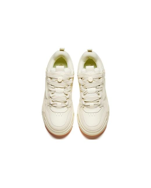 Anta White Skateboarding Series Sneakers Sugar Toast' for men