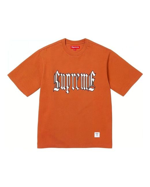 Supreme Orange Old English S/S T-Shirt for men