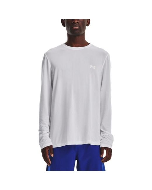 Under Armour Gray Seamless Stride Long Sleeve for men