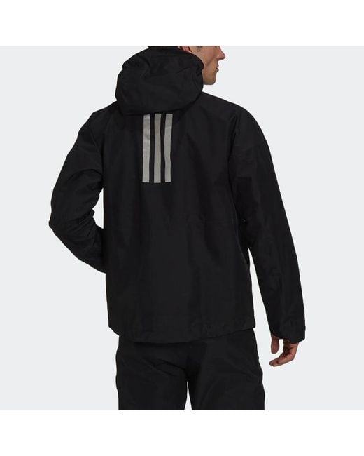 Adidas Black Terrex Gore-tex Paclite Rain Jacket for men