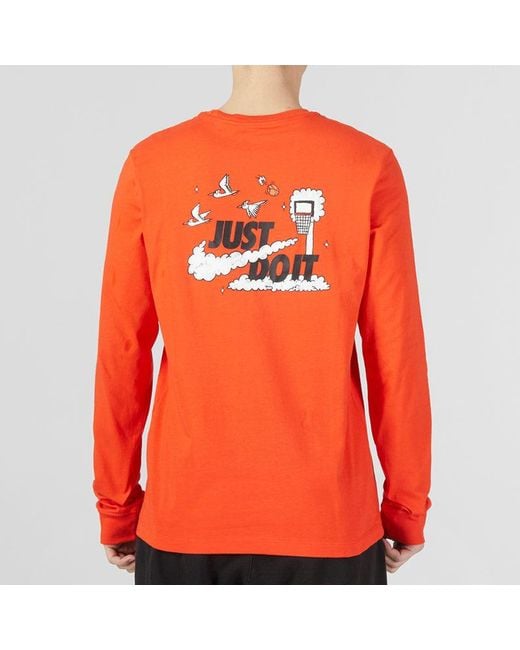 Nike Red Just Do It Bucket Long Sleeve for men