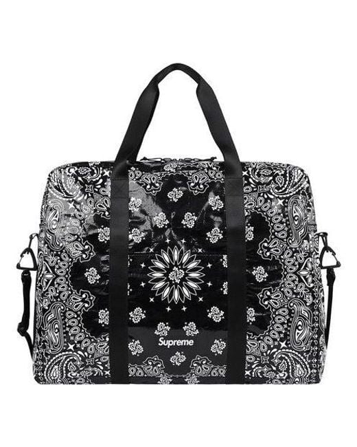Supreme Bandana Tarp Large Duffle Bag in Black for Men | Lyst