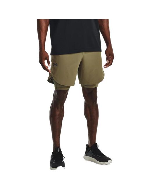 Under Armour Green Stretch Woven Shorts for men