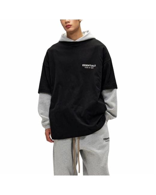 Fear Of God Black Jersey Crewneck Tee for men