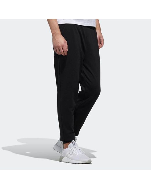 Adidas Black Neo Logo Cozy Breathable Casual Sports Long Pants for men