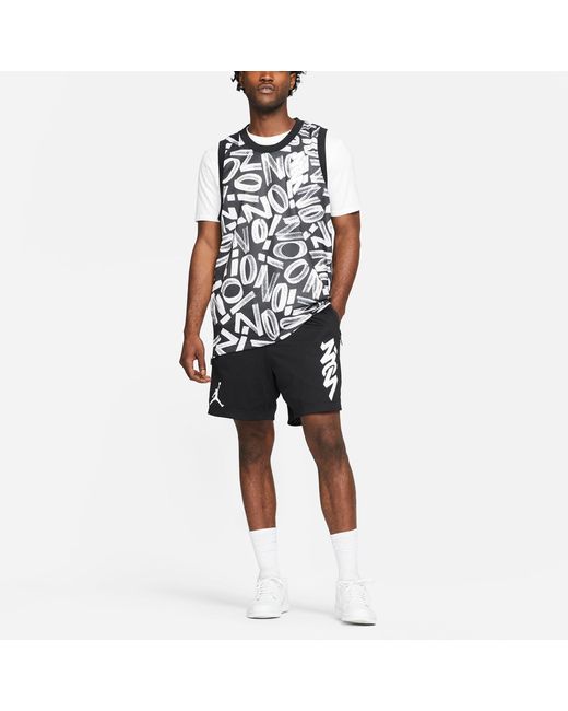 Nike Black Dri-Fit Zion Letter Printed Basketball Sports Net Ventilate Quick-Dry Vest for men