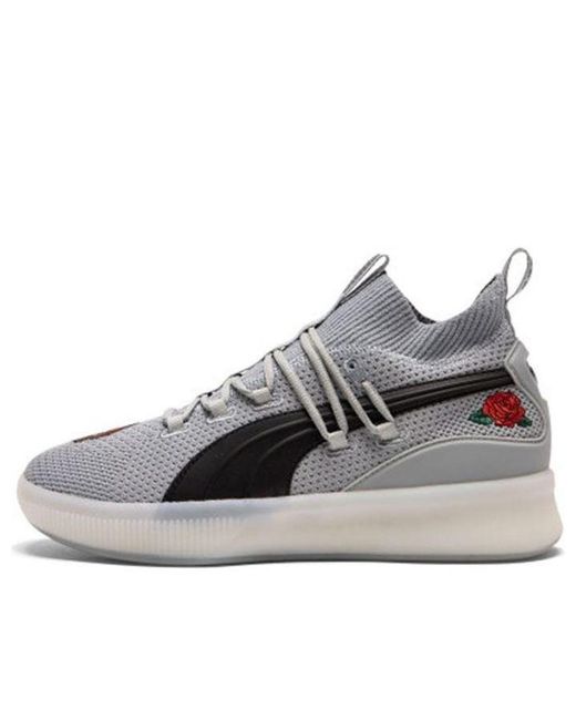 PUMA Gray Clyde Court 'Roses' for men