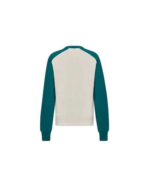 Dior Blue X Kenny Scharf Jointly Signed Fw21 Letter Embroidery Round Collar Sports for men