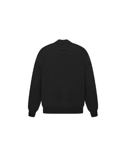 Fear Of God Black Essentials Brand-appliquéd Cotton-blend Sweatshirt for men