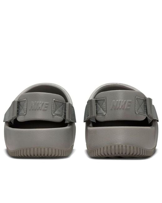 Nike Gray Calm Mules 'Flat Pewter' for men