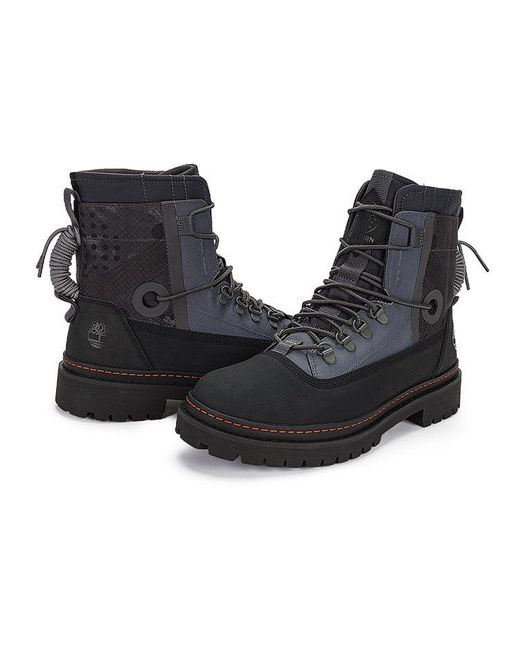 Timberland Black X Raeburn Pull-On Wide Fit Boot 'Steel' for men