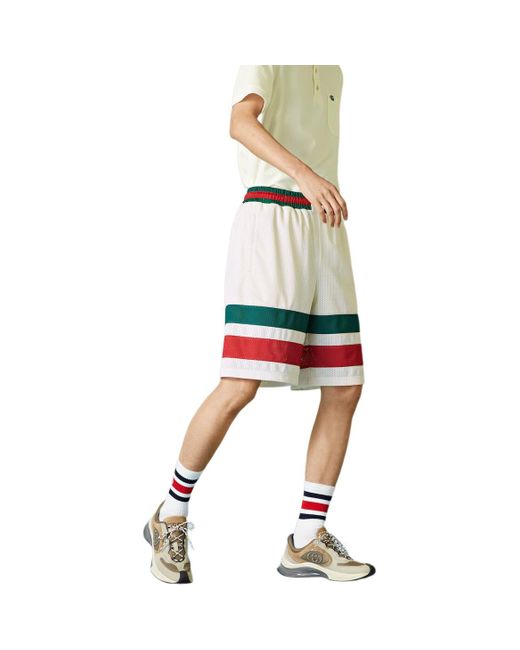Gucci Red Mesh Fabric Shorts 'Off' for men