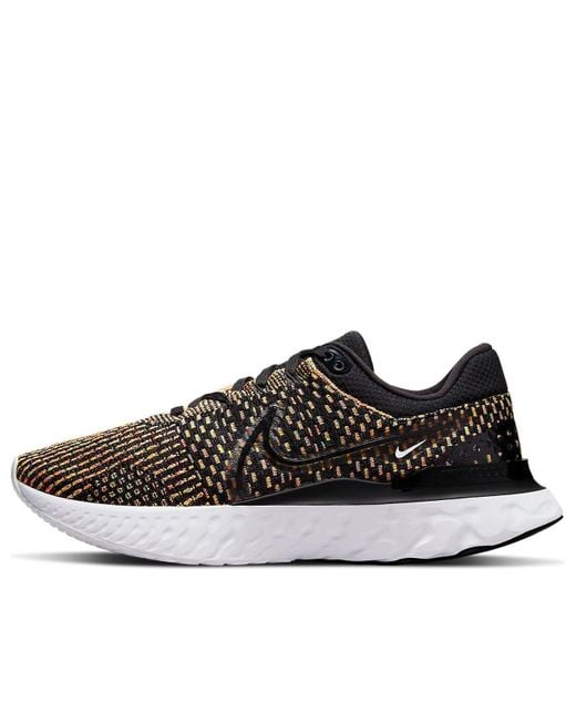 Nike Black React Infinity Run Flyknit 3 Multi' for men