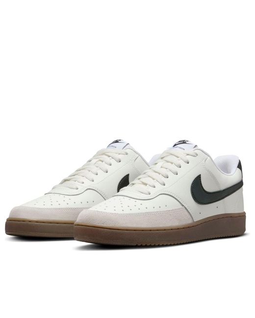 Nike White Court Vision Low Shoes 'Sail Light' Fq8075-133 for men
