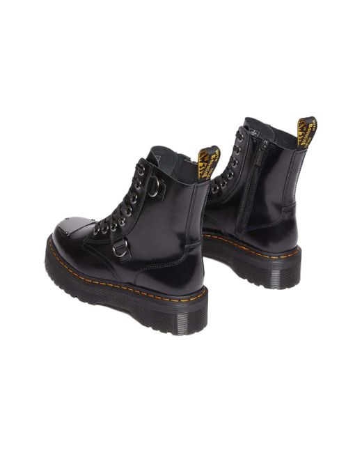 Dr. Martens Black Jadon Buttero Leather Platform Boots ''