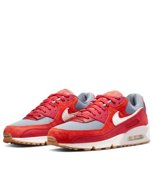 Nike Red Air Max 90 Premium 'Gym' for men
