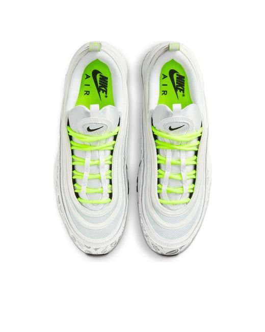 Nike White Air Max 97 'Reflective Logo Volt' for men