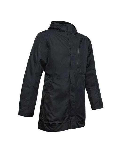 Under Armour Blue Project Rock Unstoppable Waterproof Down Parka for men