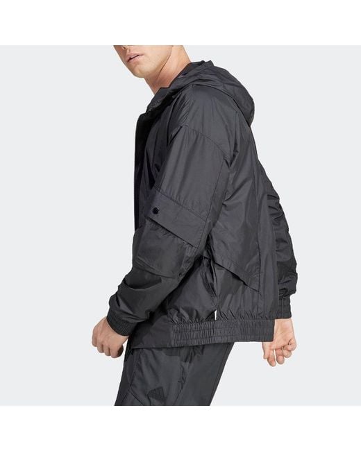 Adidas Gray City Escape Windbreaker for men