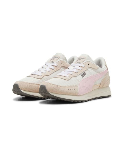PUMA White Road Rider Suede Whisp' for men