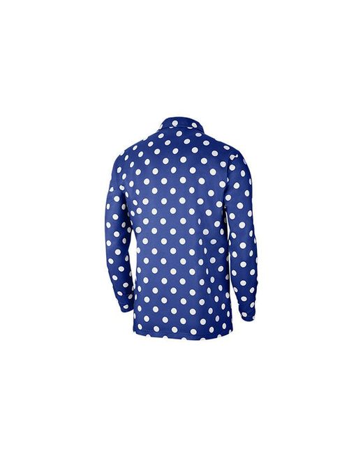 Nike Blue Windproof Breathable Polka Dots Printing Long Sleeves Jacket for men