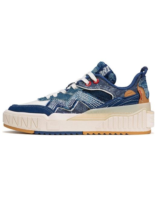 Li-ning Blue 001 Unblock Skate Shoes 'Jeans' for men