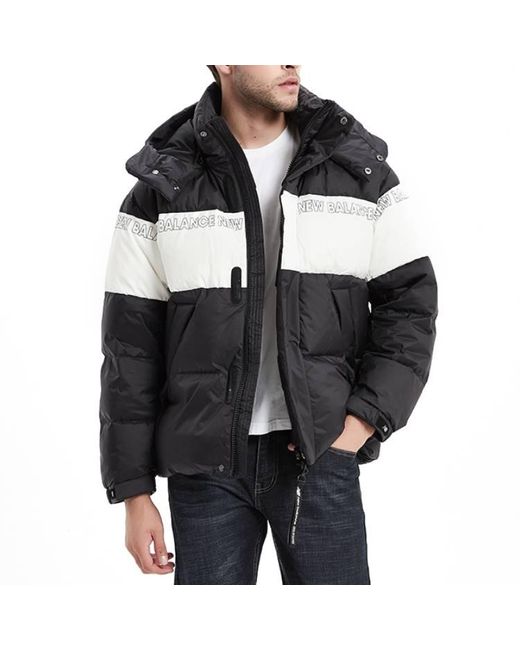 New Balance Black Colorblock Padded Jacket for men