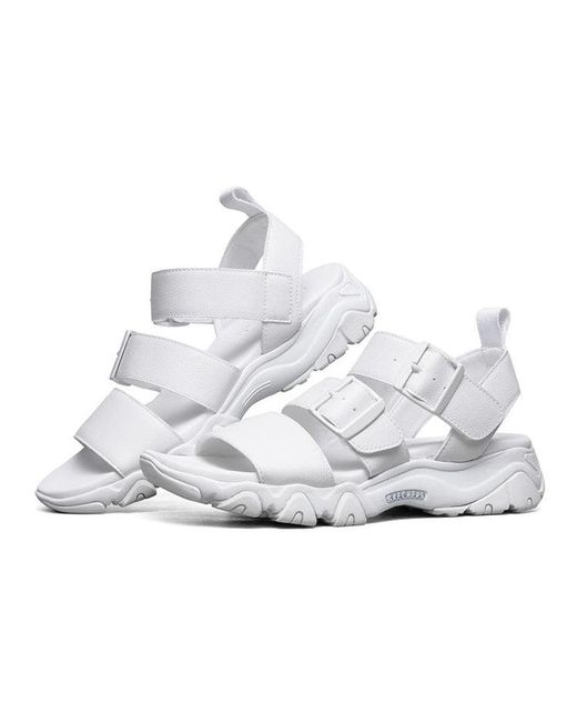Skechers White (Wmns) D Lites 2.0 Sandal